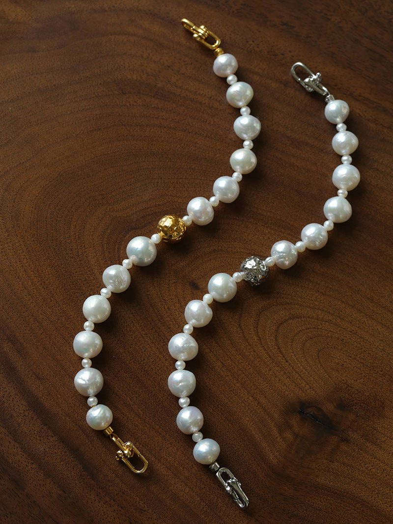 Luxury Elegance Natural Freshwater Pearl Spacer Bead Bracelet - floysun