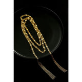 Luxury Gold Geometric Tassel Open Long Necklace - floysun