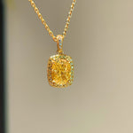 Luxury K Yellow Asscher-Cut Diamond Stud Earrings - floysun