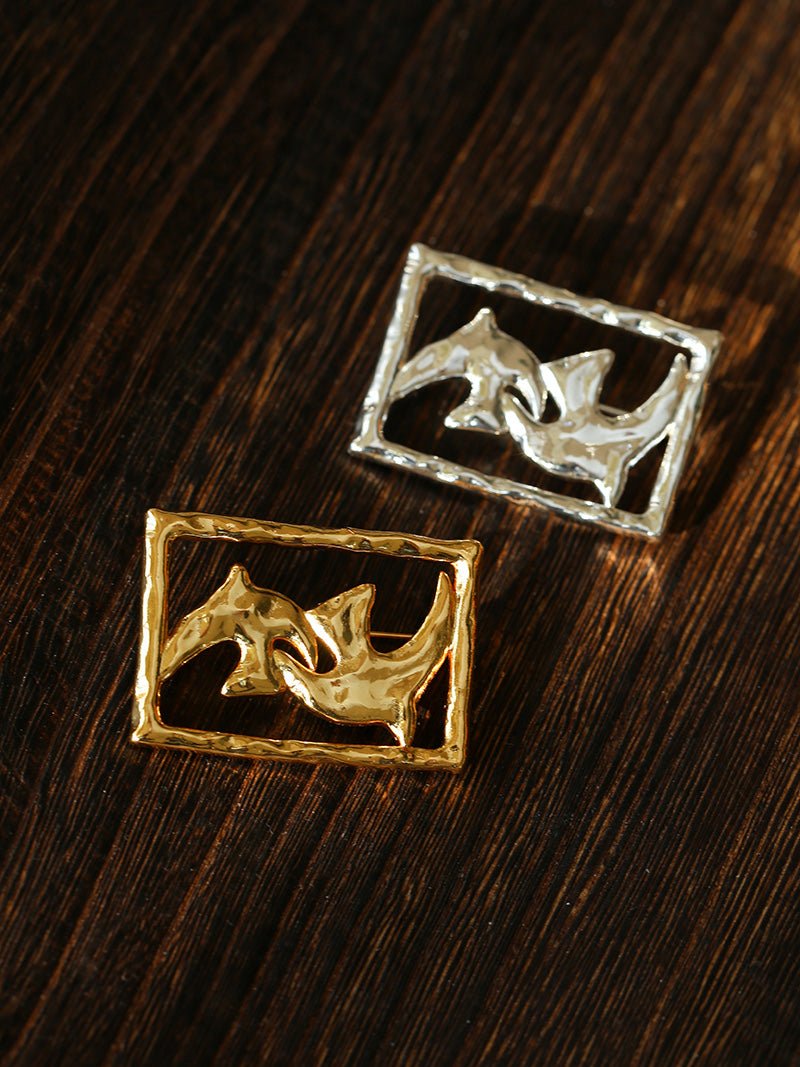 Luxury Peace Dove Frame Brooch - floysun