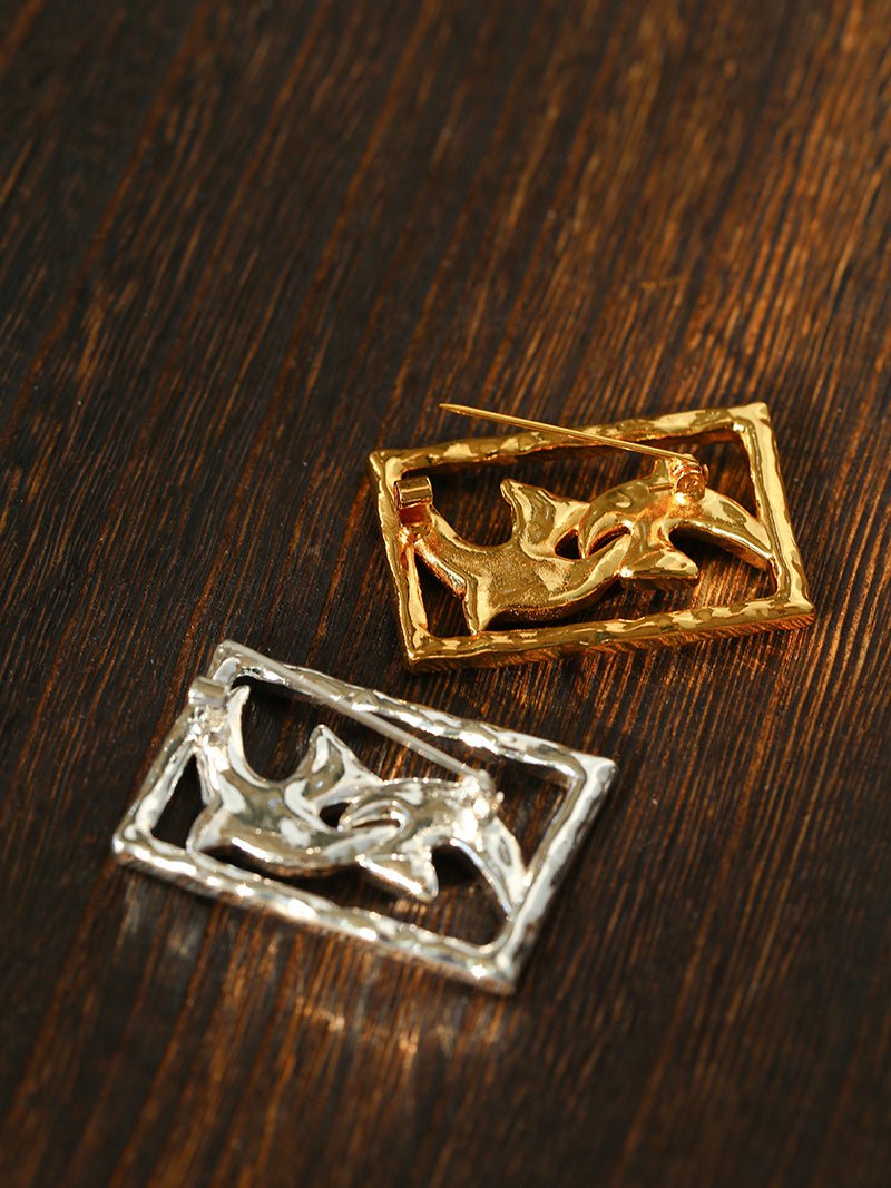 Luxury Peace Dove Frame Brooch - floysun