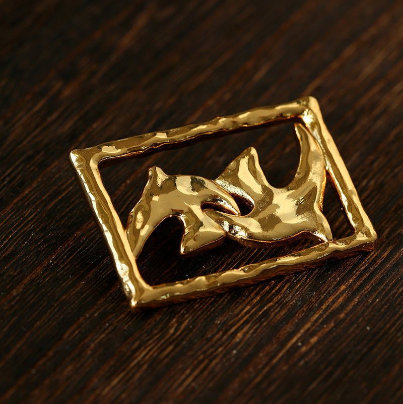 Luxury Peace Dove Frame Brooch - floysun