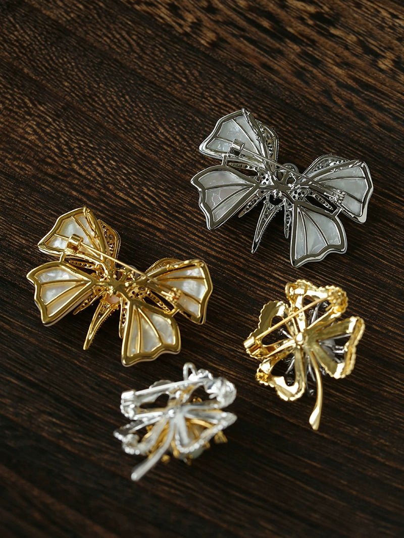 Luxury Pearl Brooch Collection | Elegant Floral & Butterfly Designs - floysun