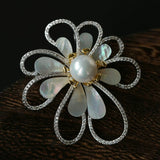 Luxury Pearl Brooch Collection | Elegant Floral & Butterfly Designs - floysun