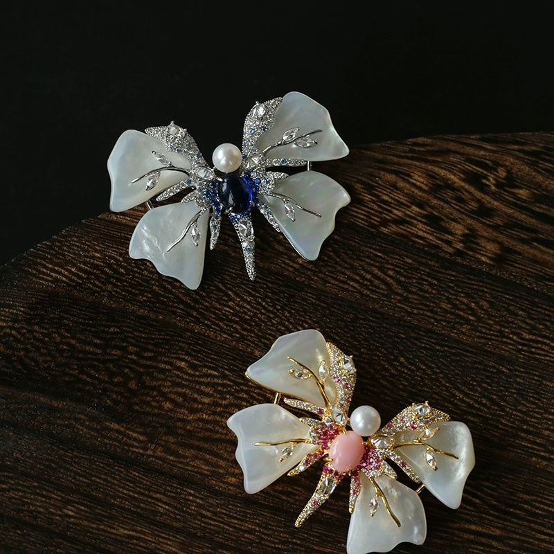 Luxury Pearl Brooch Collection | Elegant Floral & Butterfly Designs - floysun