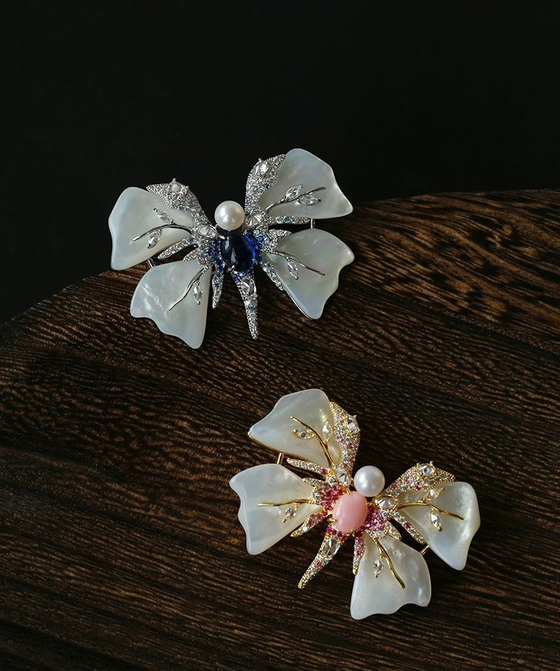 Luxury Pearl Brooch Collection | Elegant Floral & Butterfly Designs - floysun
