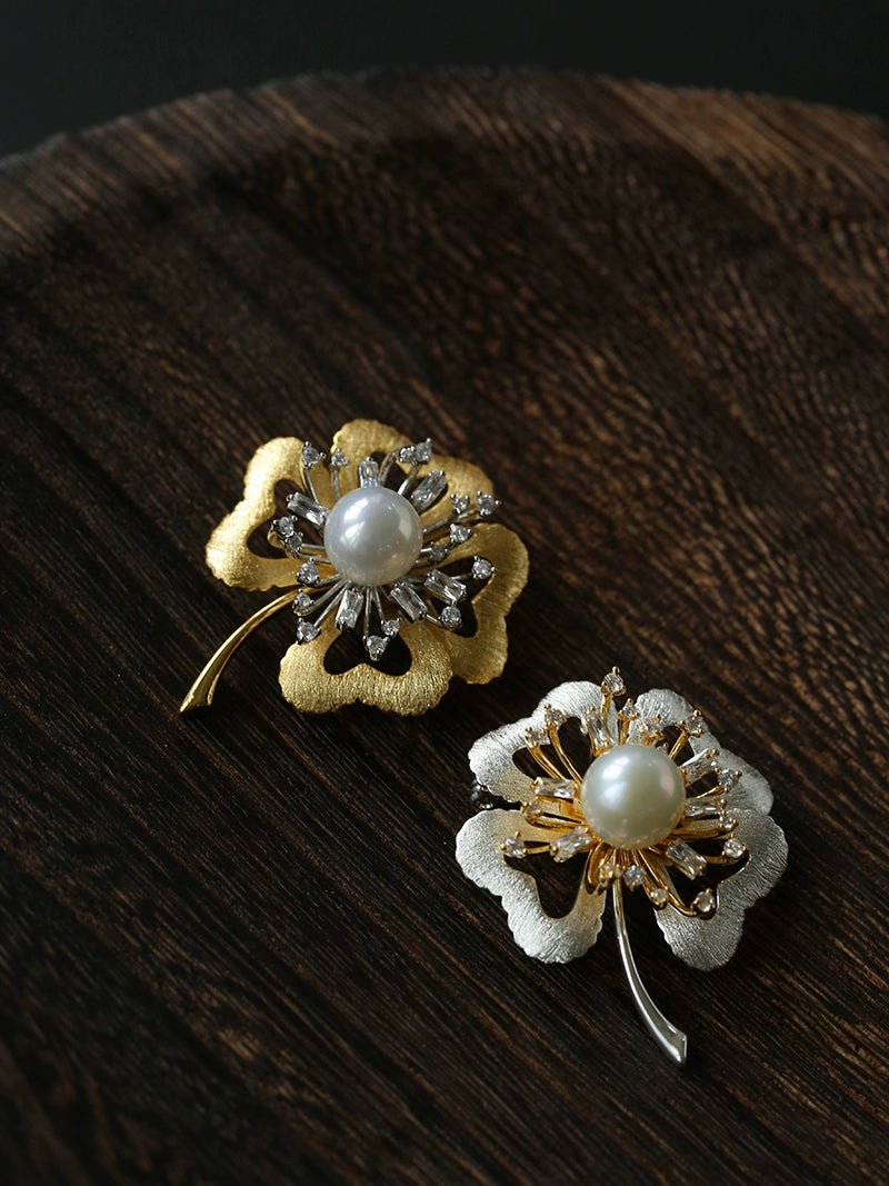 Luxury Pearl Brooch Collection | Elegant Floral & Butterfly Designs - floysun