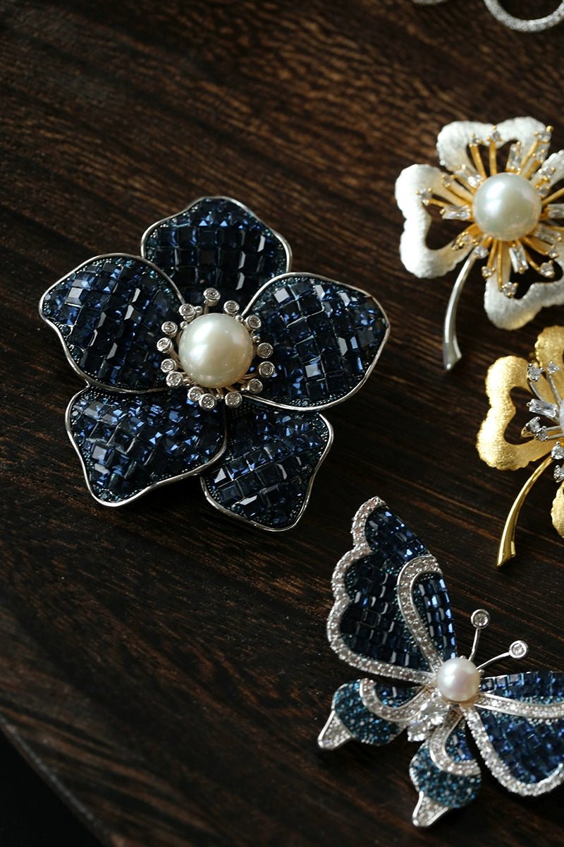 Luxury Pearl Brooch Collection | Elegant Floral & Butterfly Designs - floysun