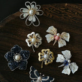 Luxury Pearl Brooch Collection | Elegant Floral & Butterfly Designs - floysun