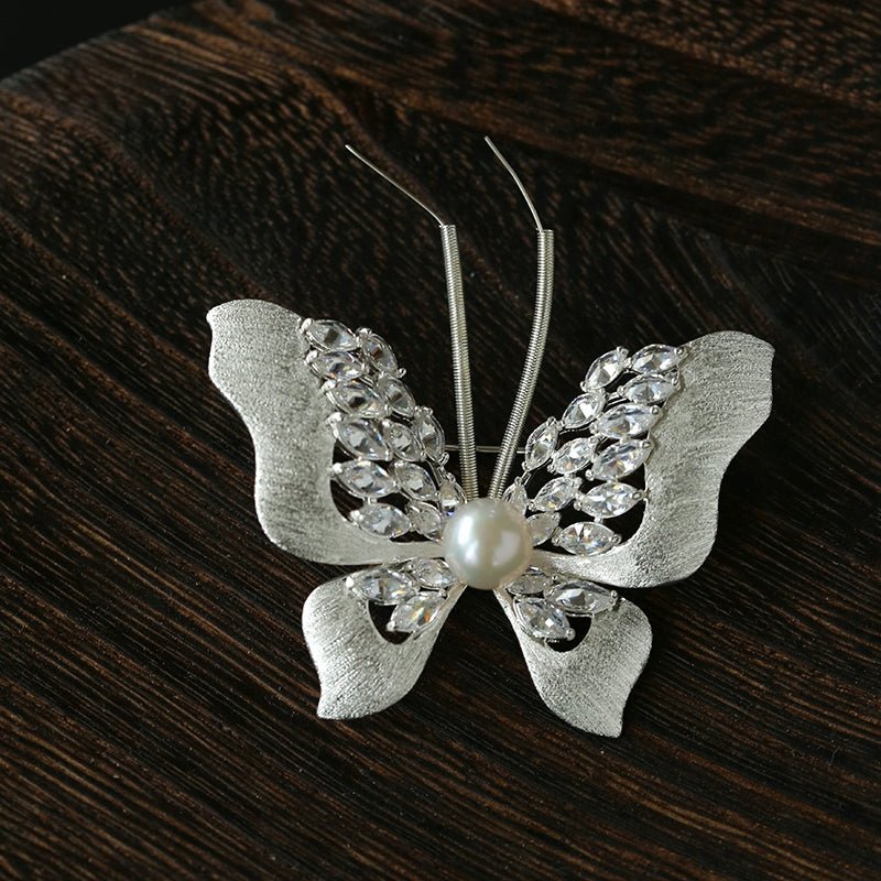 Luxury Pearl & Shell Brooch Collection | Vintage Floral, Butterfly & Gourd Pins - floysun