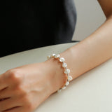 Luxury Shining Passepartout Crushed Baroque Pearl Bracelet - floysun