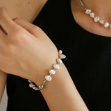Luxury Shining Passepartout Crushed Baroque Pearl Bracelet - floysun
