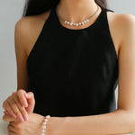 Luxury Shining Passepartout Crushed Baroque Pearl Necklace - floysun