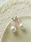 Macaron Three-Tone Crystal Freshwater Pearl Drop Earrings - floysun