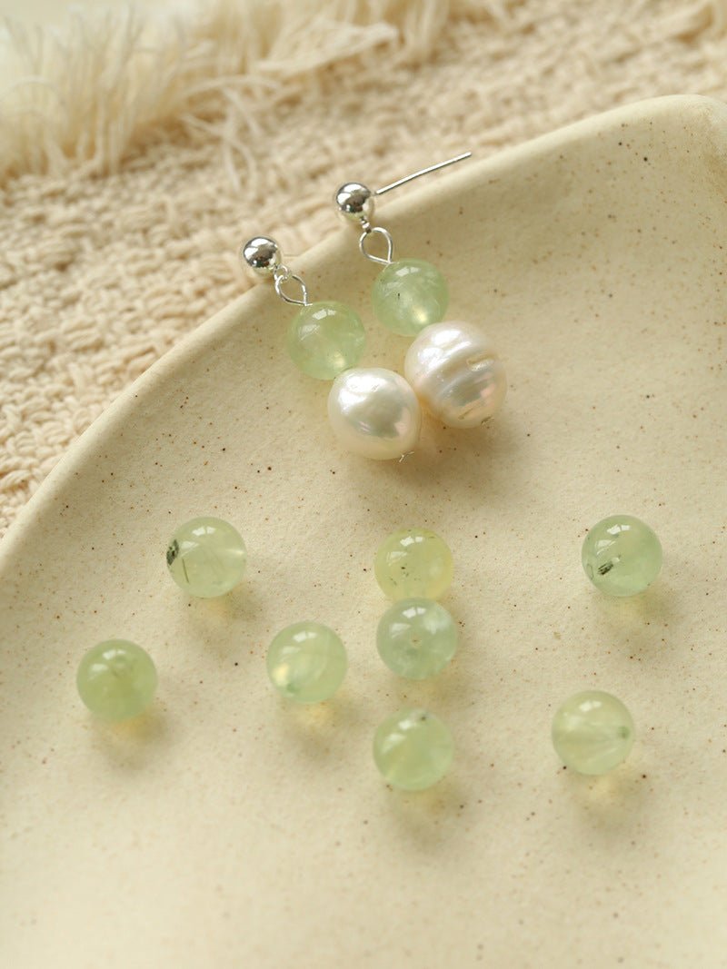 Macaron Three-Tone Crystal Freshwater Pearl Drop Earrings - floysun