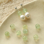 Macaron Three-Tone Crystal Freshwater Pearl Drop Earrings - floysun