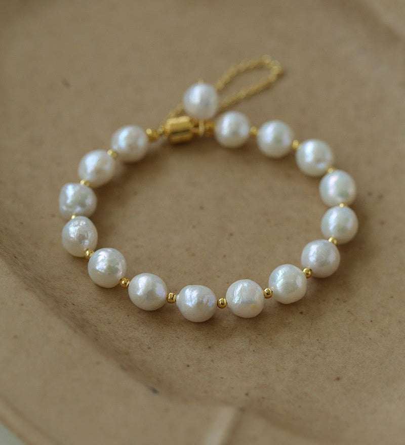 Magnetic Clasp Baroque Pearl Bracelet - floysun