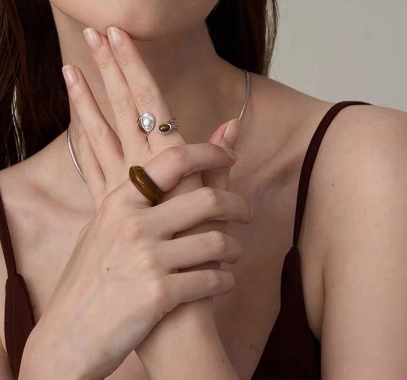 Maillard New Chinese Style Natural Stone & Wood - Grain Ring - floysun