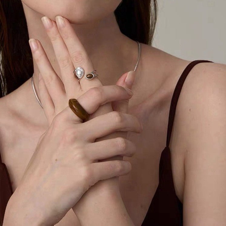 Maillard New Chinese Style Natural Stone & Wood - Grain Ring - floysun