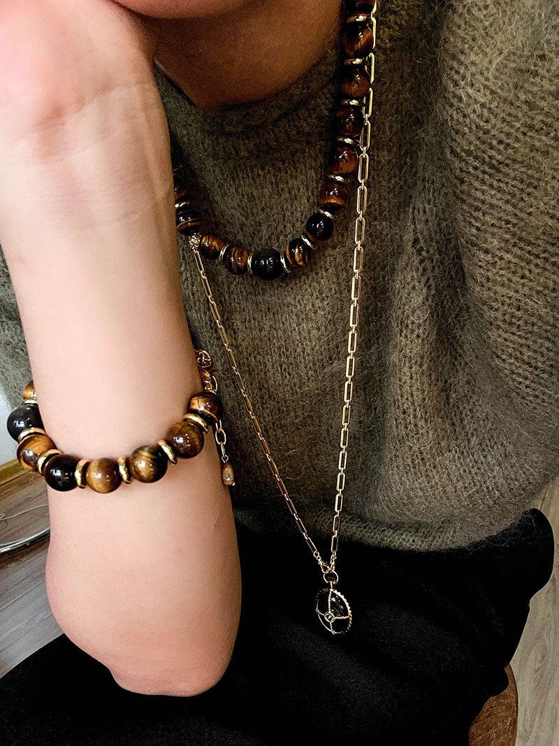 Maillard Tiger’s Eye Beaded Bracelet - floysun
