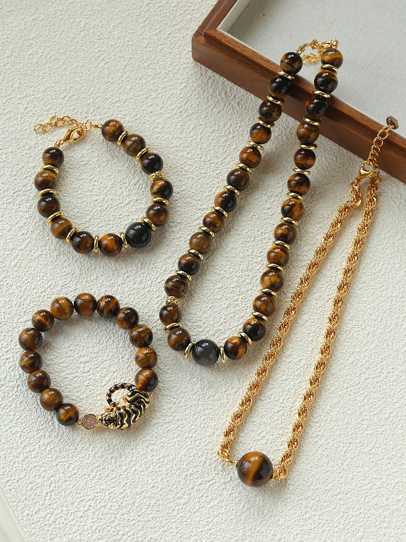 Maillard Tiger’s Eye Beaded Bracelet - floysun