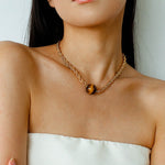 Maillard Tone Tiger’s Eye Chian Necklace - floysun