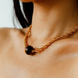 Maillard Tone Tiger’s Eye Chian Necklace - floysun