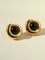 Maillard Vintage Tiger Eye & Black Agate Stud Earrings - floysun