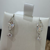 Marquise Cut 5A Zircon Drop Earrings 925 Sterling Silver Dangle Earrings - floysun