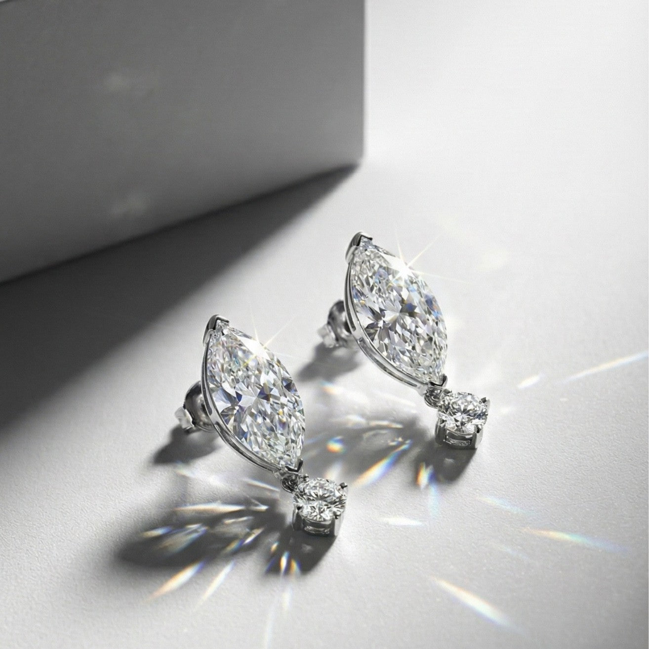 Marquise Cut 5A Zircon Drop Earrings 925 Sterling Silver Dangle Earrings - floysun