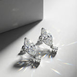Marquise Cut 5A Zircon Drop Earrings 925 Sterling Silver Dangle Earrings - floysun