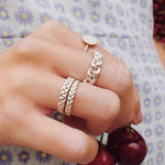 Matte Brushed 925 Sterling Silver Braided Twist Band Rings - floysun