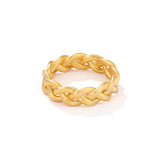 Matte Brushed 925 Sterling Silver Braided Twist Band Rings - floysun