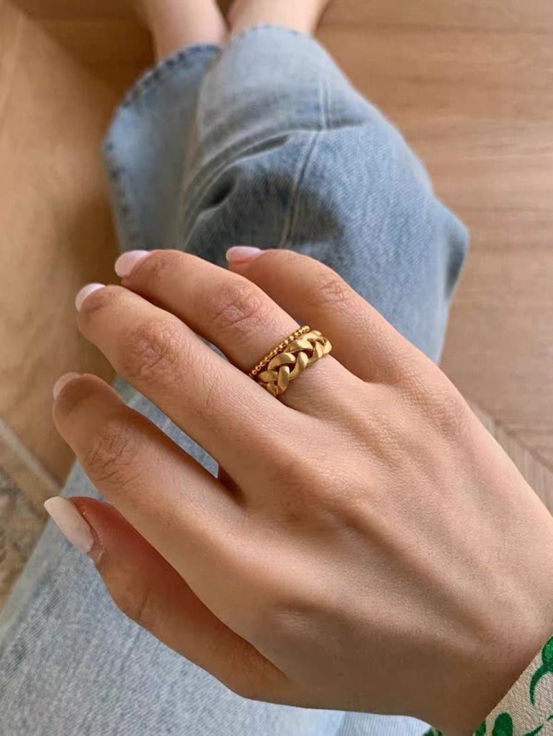 Matte Brushed 925 Sterling Silver Braided Twist Band Rings - floysun