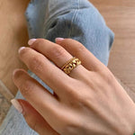 Matte Brushed 925 Sterling Silver Braided Twist Band Rings - floysun