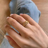 Matte Brushed 925 Sterling Silver Braided Twist Band Rings - floysun