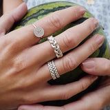 Matte Brushed 925 Sterling Silver Braided Twist Band Rings - floysun