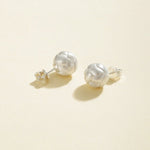 Matte Brushed Woven Ball Stud Earrings - floysun