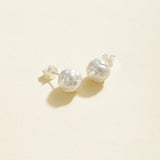 Matte Brushed Woven Ball Stud Earrings - floysun