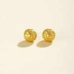Matte Brushed Woven Ball Stud Earrings - floysun