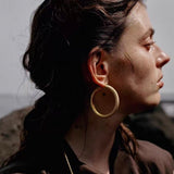 Matte Sand - Finish Hoop Earrings - floysun