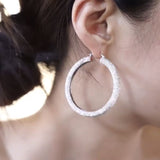 Matte Sand - Finish Hoop Earrings - floysun