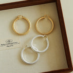 Matte Sand - Finish Hoop Earrings - floysun