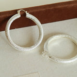 Matte Sand - Finish Hoop Earrings - floysun