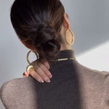 Matte Sand - Finish Hoop Earrings - floysun