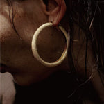 Matte Sand - Finish Hoop Earrings - floysun