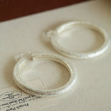 Matte Sand - Finish Hoop Earrings - floysun