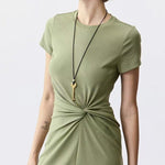 Matte Silver Key Pendant Necklace – Adjustable Black Cord Long Necklace - floysun