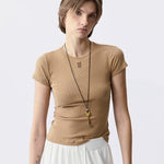 Matte Silver Key Pendant Necklace – Adjustable Black Cord Long Necklace - floysun