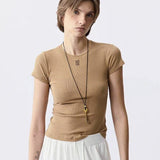 Matte Silver Key Pendant Necklace – Adjustable Black Cord Long Necklace - floysun